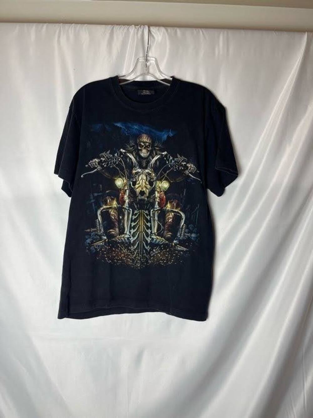 Rock Chang Skeleton Motorcycle Tee — L
